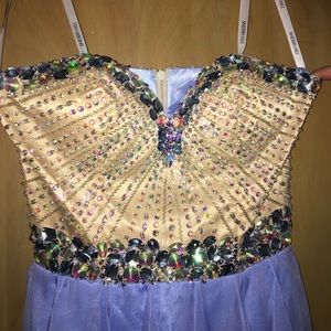 Sherri Hill Strapless Dress- Periwinkle Size 2